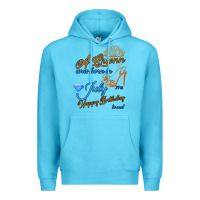 Ocean Blue A Queen Was Born In July 24th Happy Birthday Premium Hoodie - Bettercallsaul