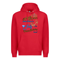 Red A Queen Was Born In July 24th Happy Birthday Premium Hoodie - Bettercallsaul