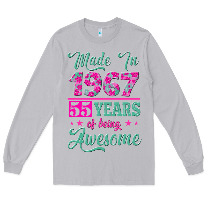 Made In 1967, 55 Years Of Being Awesome Long Sleeve Tee by Jasminsmagicworld | Teevron