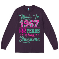 Plum made in 1967, 55 years of being awesome Long Sleeve Tee - Jasminsmagicworld