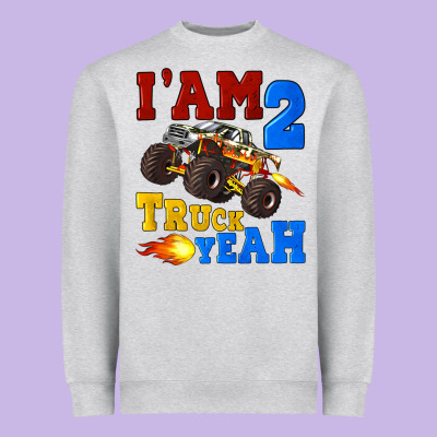 I'am Two Truck Yeah Heavyweight Sweatshirt Designed By Artiststas