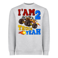 Heather Grey i'am two truck yeah Heavyweight Sweatshirt - Artiststas