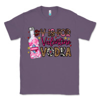 Lavender V is For Valentine Vodka Classic Tee - CowhideDigitalArt