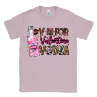 Lilac V is For Valentine Vodka Classic Tee - CowhideDigitalArt