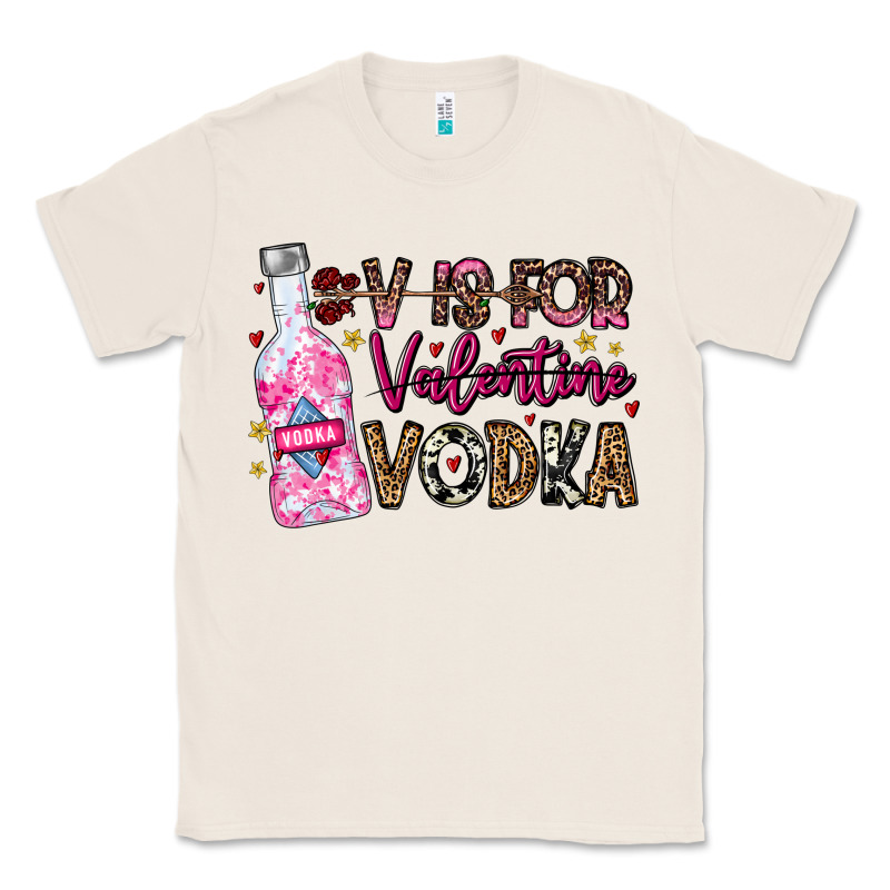 V Is For Valentine Vodka Classic Tee by CowhideDigitalArt | Teevron