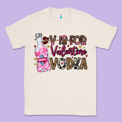 V Is For Valentine Vodka Classic Tee Designed By Cowhidedigitalart