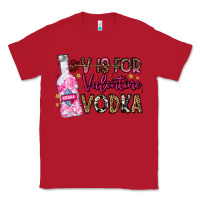 Red V is For Valentine Vodka Classic Tee - CowhideDigitalArt