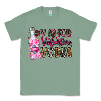 Sage V is For Valentine Vodka Classic Tee - CowhideDigitalArt