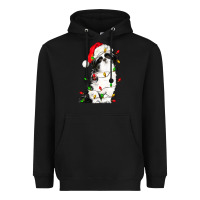 Black christmas shih tzu dog Heavyweight Hoodie - LillyAllenDesigns