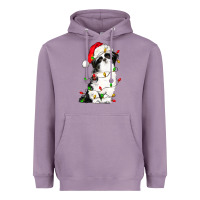 Lavender christmas shih tzu dog Heavyweight Hoodie - LillyAllenDesigns