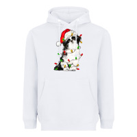White christmas shih tzu dog Heavyweight Hoodie - LillyAllenDesigns