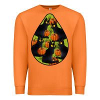 Carrot Black Cat Halloween Teardrop Premium Sweatshirt - LillyAllenDesigns