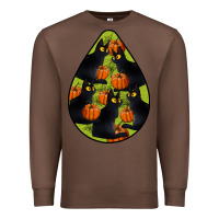 Chestnut Black Cat Halloween Teardrop Premium Sweatshirt - LillyAllenDesigns