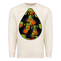 Sandshell Black Cat Halloween Teardrop Premium Sweatshirt - LillyAllenDesigns