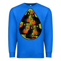 True Royal Black Cat Halloween Teardrop Premium Sweatshirt - LillyAllenDesigns