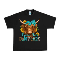 Black barn hair don't care long haired cow Urban Heavy Tee - Jasminsmagicworld