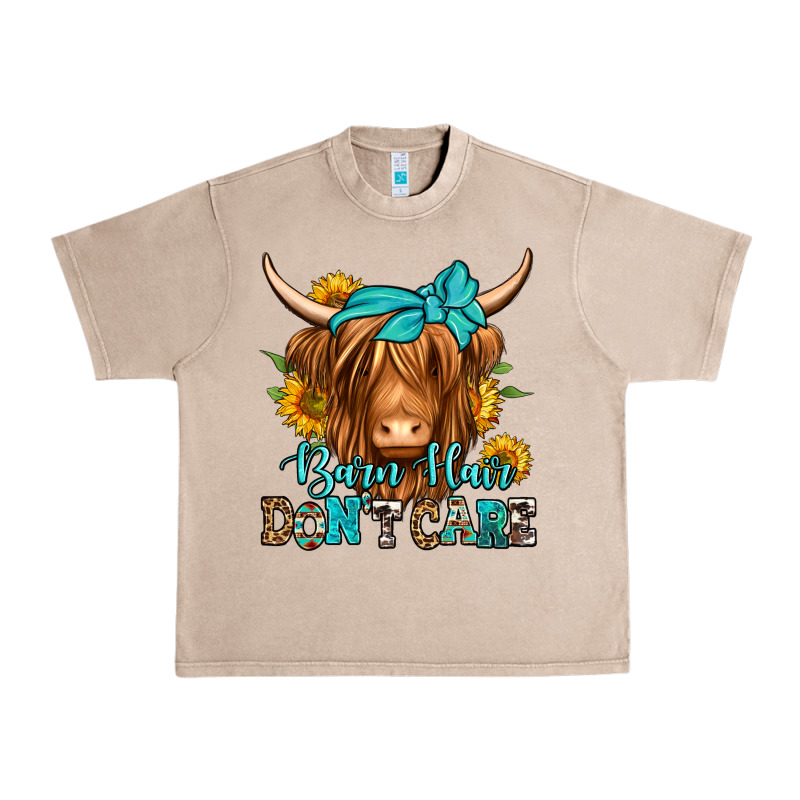 Barn Hair Don't Care Long Haired Cow Urban Heavy Tee by Jasminsmagicworld | Teevron