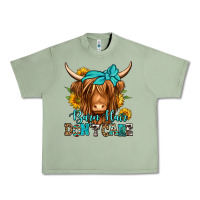 Oil Green barn hair don't care long haired cow Urban Heavy Tee - Jasminsmagicworld