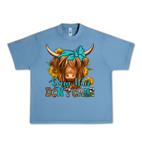 Pebble Blue barn hair don't care long haired cow Urban Heavy Tee - Jasminsmagicworld