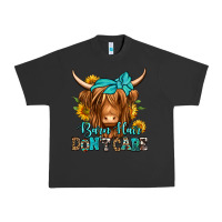 Pigment Black barn hair don't care long haired cow Urban Heavy Tee - Jasminsmagicworld