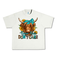 Pistachio barn hair don't care long haired cow Urban Heavy Tee - Jasminsmagicworld