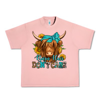 Salmon barn hair don't care long haired cow Urban Heavy Tee - Jasminsmagicworld