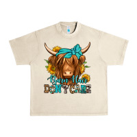Sandshell barn hair don't care long haired cow Urban Heavy Tee - Jasminsmagicworld