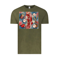 Vintage Olive baseball Vintage Tee - AdoDesignShop