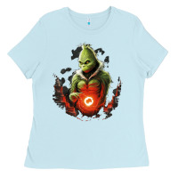 Baby Blue Grinch Ladies Tee - Unal Design