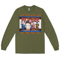 Army Green Western Star Spangled Baby Cow Long Sleeve Tee - LillyAllenDesigns