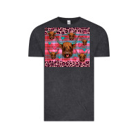 Vintage Black highland cow valentines Vintage Tee - JahusDesignShop