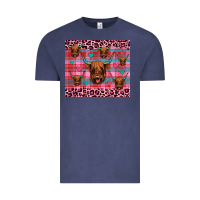 Vintage Denim highland cow valentines Vintage Tee - JahusDesignShop