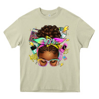 Mossy 90s afro messy bun Heavy Core Tee - texasbilliewilder