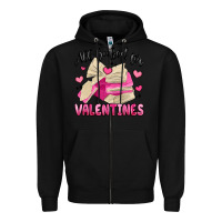 Black all booked for valentines Zipper Hoodie - MaliasSmallBusiness