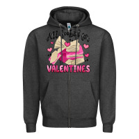 Charcoal Heather all booked for valentines Zipper Hoodie - MaliasSmallBusiness