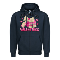 Navy all booked for valentines Zipper Hoodie - MaliasSmallBusiness