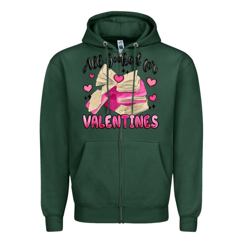 All Booked For Valentines Zipper Hoodie by MaliasSmallBusiness | Teevron