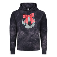 Cloud Black coquette soccer bow Vintage Hoodie - JahusDesignShop