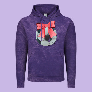 Coquette Soccer Bow Vintage Hoodie Designed By Jahusdesignshop
