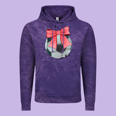 Coquette Soccer Bow Vintage Hoodie Designed By Jahusdesignshop