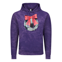 Cloud Purple coquette soccer bow Vintage Hoodie - JahusDesignShop