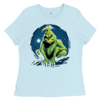 Baby Blue Grinch Ladies Tee - Unal Design