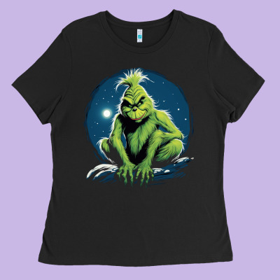 Grinch Ladies Tee Designed By Unal Design