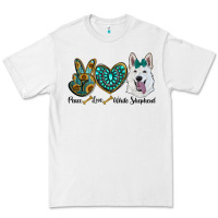 White peace love white Sepherd Premium Tee - BarkalooDesign