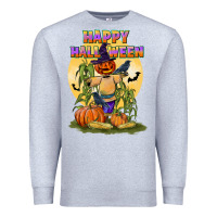 Heather Grey happy halloween Premium Sweatshirt - LillyAllenDesigns