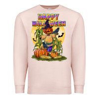 Pale Pink happy halloween Premium Sweatshirt - LillyAllenDesigns