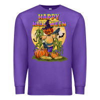 Purple happy halloween Premium Sweatshirt - LillyAllenDesigns