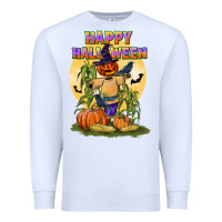 White happy halloween Premium Sweatshirt - LillyAllenDesigns