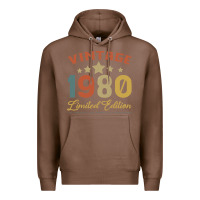 Chestnut Vintage 1980 Clothes 40 Years Old Retro 40th Birthday Premium Hoodie - Bettercallsaul