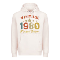 Pale Pink Vintage 1980 Clothes 40 Years Old Retro 40th Birthday Premium Hoodie - Bettercallsaul